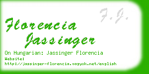 florencia jassinger business card